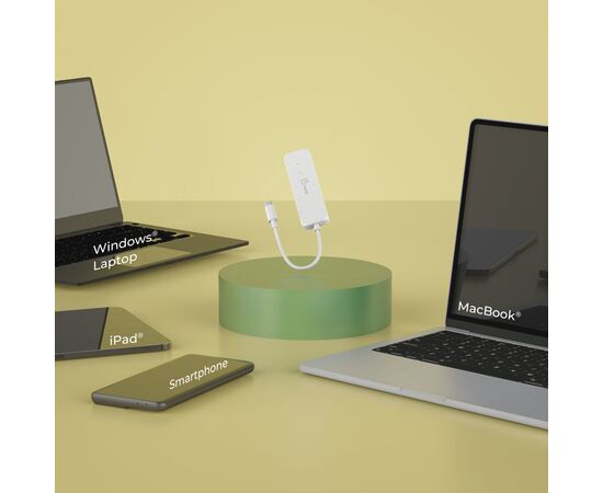 Концентратор J5create USB-C to 4xUSB-C 3.2 10Gbps white (JCH345EW-N), зображення 10