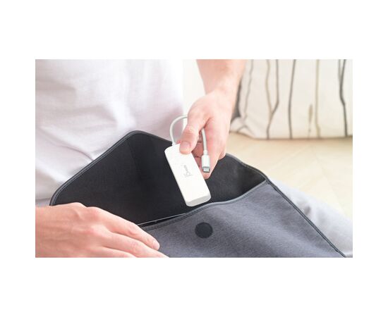 Концентратор J5create USB-C to 4xUSB-C 3.2 10Gbps white (JCH345EW-N), зображення 11