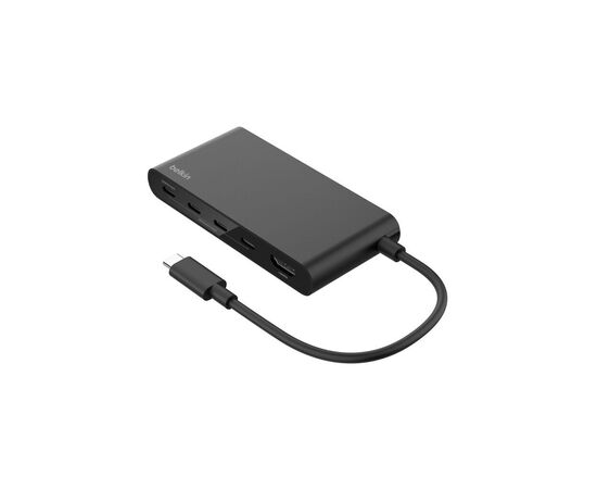 Концентратор Belkin USB-C 5-in-1 3xUSB-C 3.2 + HDMI 2.0 4K60Hz gray (AVC021HQBK)