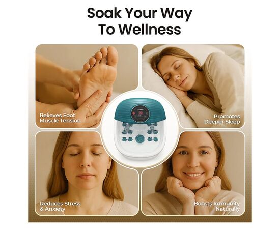 Массажная ванночка для ног NAIPO XKAM-SPA18 зелений, изображение 5