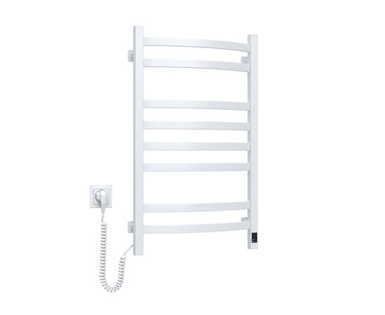 Полотенцесушитель Navin Avalon, 800х480 , таймер-регулятор, сталь, білий, ліве підключення (12-103153-4880), изображение 5