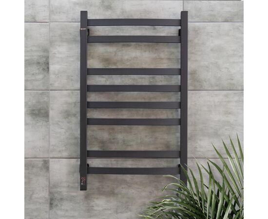 Полотенцесушитель Navin Avalon, 800х480, таймер-регулятор, сталь, чорний муар, праве підключення (12-203053-4880), изображение 2