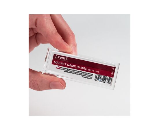 Бейдж Axent акриловий на магніті 4511 (65х21 мм) (4511-A), зображення 4