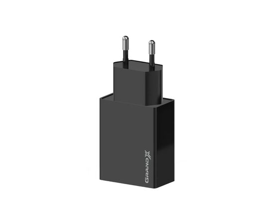 Зарядний пристрій Grand-X 5V 2.1A USB Black (CH-15B), зображення 2