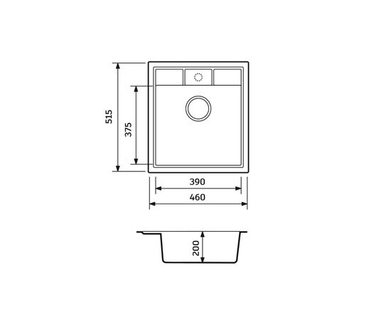 Мойка кухонная Adamant Brick сірий (4824296101204), изображение 4