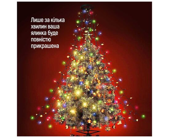 Гірлянда ColorWay Каскад LED 98 7 x 1.5 м 8 функцій (CW-G-98L71CUMC), зображення 11
