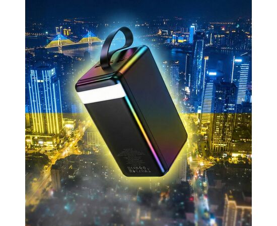 Батарея універсальна HOCO 90000mAh Element PD/20W, QC/FCP/SCP/AFC/22.5W, LCD, LED Lamp Black (J123D / 714778), зображення 8