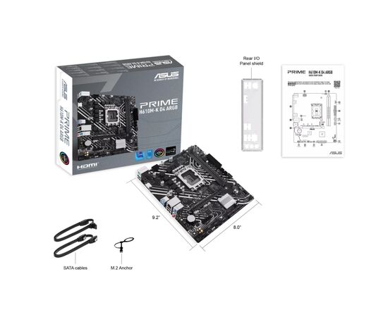 Материнська плата ASUS PRIME H610M-K D4 ARGB, зображення 7