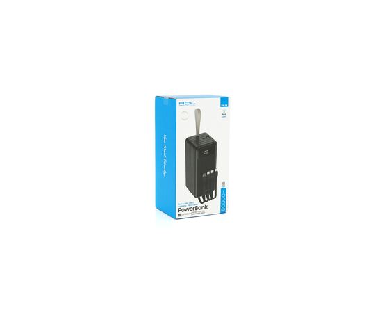 Батарея универсальная ACL 80000mAh, 4xUSB, 4 кабеля(USB/Micro/Type-C/Lighting), 1,4кг, Black (PW-94), изображение 4