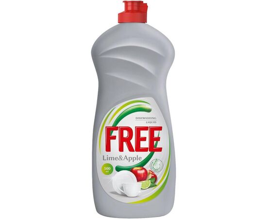 Средство для ручного мытья посуды Free Лайм и яблоко 500 мл (4820196010579)