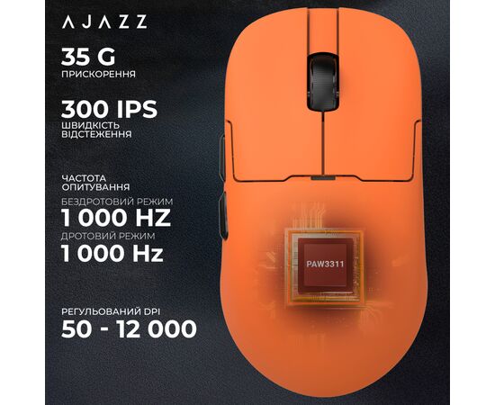 Мышка Ajazz AJ159P MC Wireless/Bluetooth/USB Charging Dock Orange (AJ159P-MC-Orange), изображение 12
