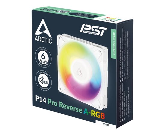 Кулер до корпусу Arctic P14 PRO REVERSE A-RGB WHT (ACFAN00324A), зображення 3