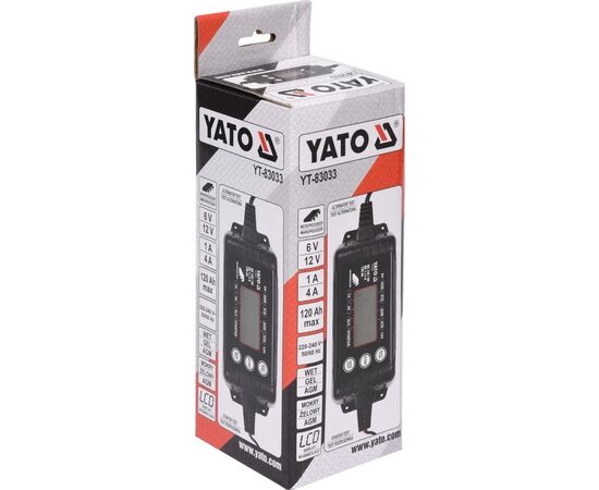 Зарядное устройство для автомобильного аккумулятора Yato YT-83033, изображение 4