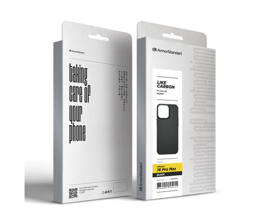 Чехол для мобильного телефона Armorstandart LikeCarbon MagCase Apple iPhone 16 Pro Max Black (ARM80093), изображение 5