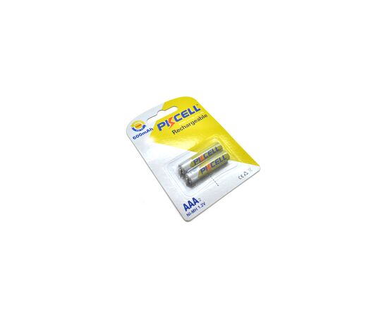 Аккумулятор AAA R03 600mAh 1.2V NiMH Rechargeable Battery, 2шт/бл PkCell (PC/AAA600-2BR), изображение 2