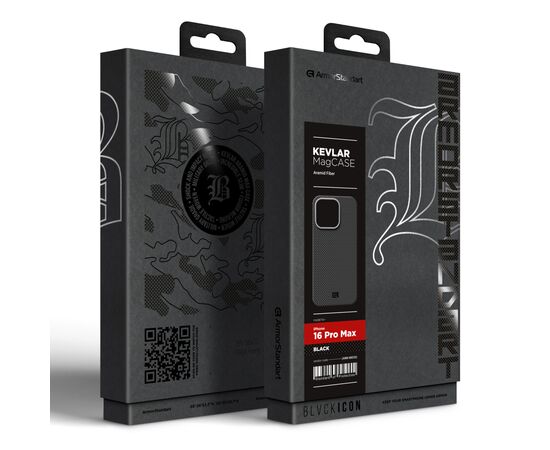 Чехол для мобильного телефона Armorstandart BlackIcon Kevlar MagCase Apple iPhone 16 Pro Max Black (ARM88535), изображение 2