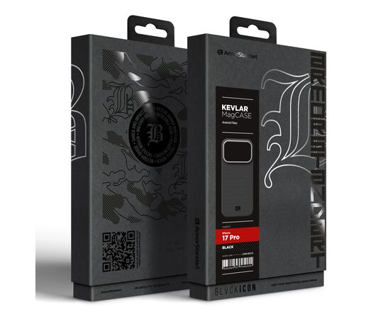 Чохол до мобільного телефона Armorstandart BlackIcon Kevlar MagCase Apple iPhone 17 Pro Black (ARM88529), зображення 2