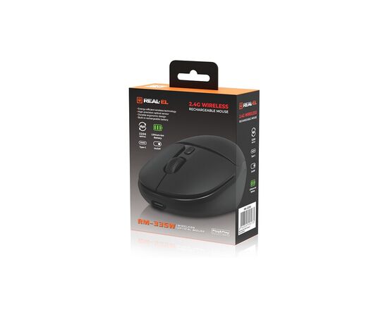 Мышка REAL-EL RM-335W Wireless Black (EL123200055), изображение 9