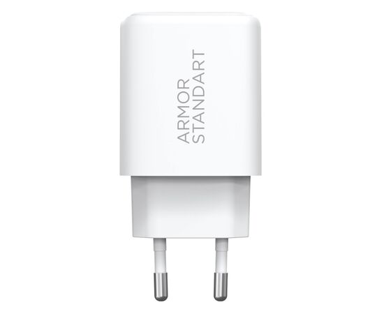 Зарядное устройство Armorstandart 1xUSB-C PD25W + 1xUSB QC3.0 GaN white (ARM87066)