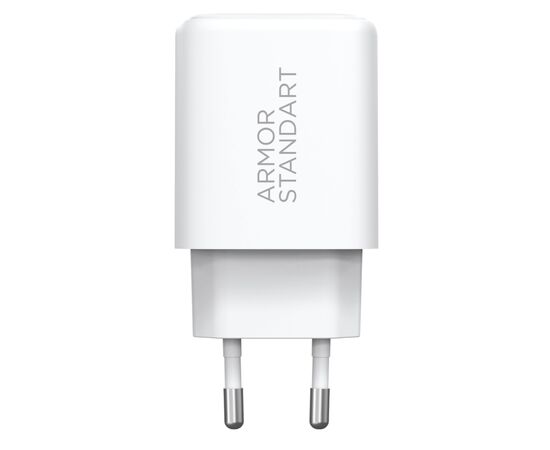 Зарядний пристрій Armorstandart 1xUSB-C PD20W + 1xUSB QC3.0 GaN white (ARM87067)