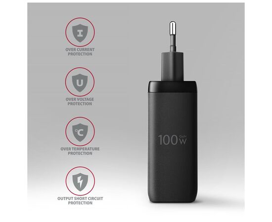 Зарядное устройство AXAGON 1xUSB + 2xUSB-C 100W QC4+ PD3.0 PPS black (ACU-DPQ100), изображение 6