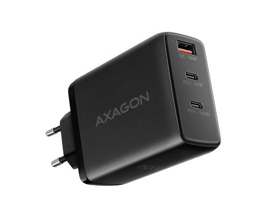 Зарядное устройство AXAGON 1xUSB + 2xUSB-C 100W QC4+ PD3.0 PPS black (ACU-DPQ100)