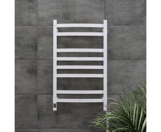 Полотенцесушитель Navin Avalon, 800х480 , таймер-регулятор, сталь, білий, праве підключення (12-103053-4880), изображение 2