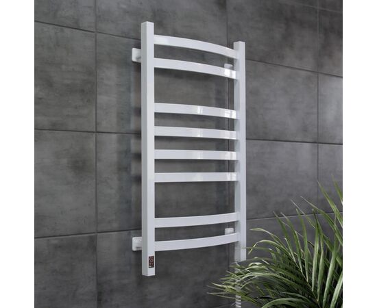 Полотенцесушитель Navin Avalon, 800х480 , таймер-регулятор, сталь, білий, праве підключення (12-103053-4880), изображение 3