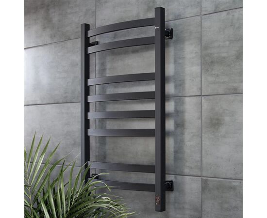 Полотенцесушитель Navin Avalon, 800х480, таймер-регулятор, сталь, чорний муар, ліве підключення (12-203153-4880), изображение 3