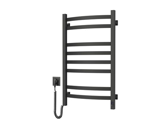 Полотенцесушитель Navin Avalon, 800х480, таймер-регулятор, сталь, чорний муар, ліве підключення (12-203153-4880)