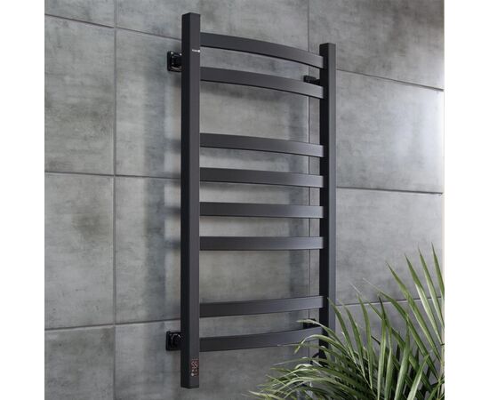 Полотенцесушитель Navin Avalon, 800х480, таймер-регулятор, сталь, чорний муар, праве підключення (12-203053-4880), изображение 3