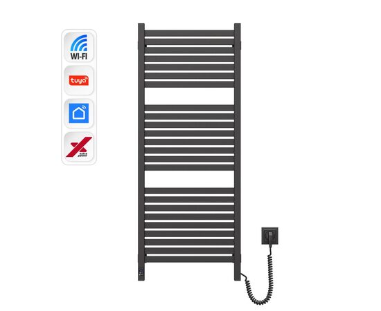 Полотенцесушитель Navin Авангард Х, 1200х480х71мм, Wi-Fi, сталь, чорний муар, праве підключення (12-272055-4812), изображение 2