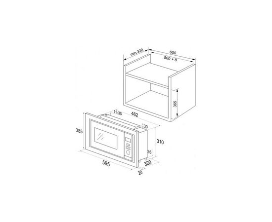 Микроволновая печь Hansa AMM20BESH, изображение 2