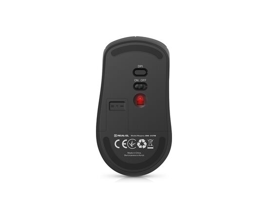 Мышка REAL-EL RM-317W Wireless Black (EL123200052), изображение 8
