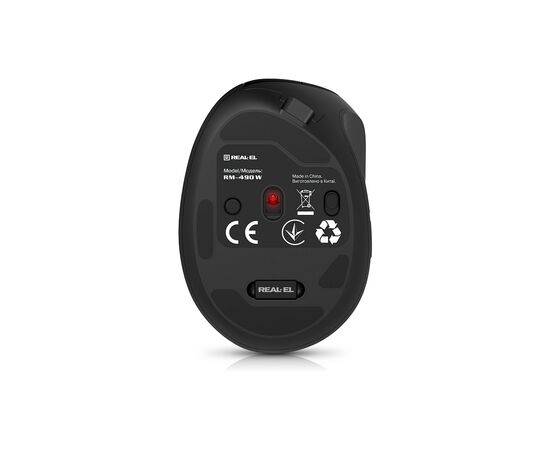 Мышка REAL-EL RM-490W Wireless/Bluetooth Black (EL123200058), изображение 7