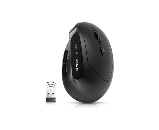 Мышка REAL-EL RM-490W Wireless/Bluetooth Black (EL123200058)