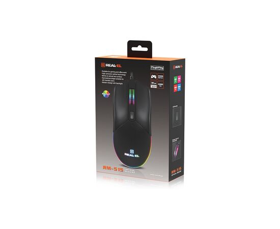 Мышка REAL-EL RM-515 USB Black (EL123200059), изображение 9