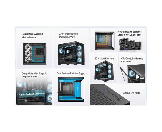 Корпус для ПК PcCooler C3 T700 ARGB BK, зображення 7