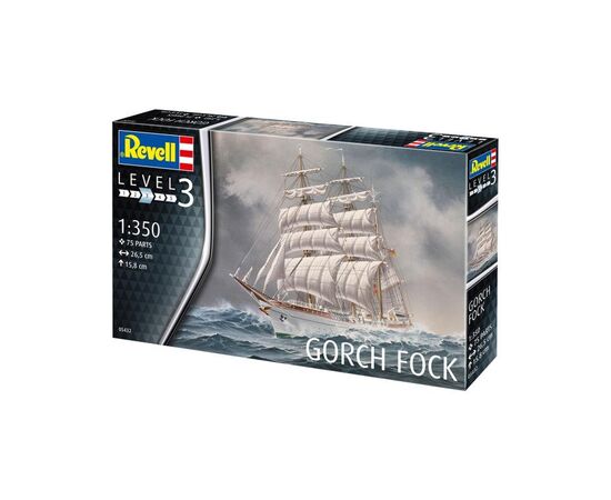 Сборная модель Revell Корабль Gorch Fock, уровень 3, 1:350 (RVL-05432), изображение 8