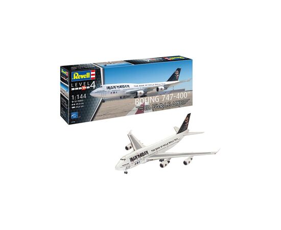 Сборная модель Revell Самолет Boeing 747-400 Iron Maiden "Ed Force One", уровень 4, 1:144 (RVL-03780)
