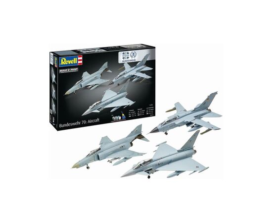 Сборная модель Revell набор к 70 годовщине ВВС Германии 3 самолета, уровень 5, 1:72 (RVL-05627)