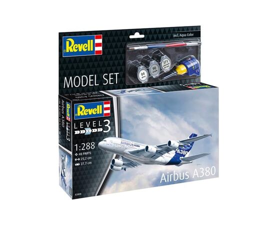 Сборная модель Revell набор Самолет Airbus A380, уровень 3, 1:288 (RVL-63808), изображение 2