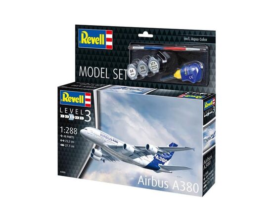 Сборная модель Revell набор Самолет Airbus A380, уровень 3, 1:288 (RVL-63808), изображение 4