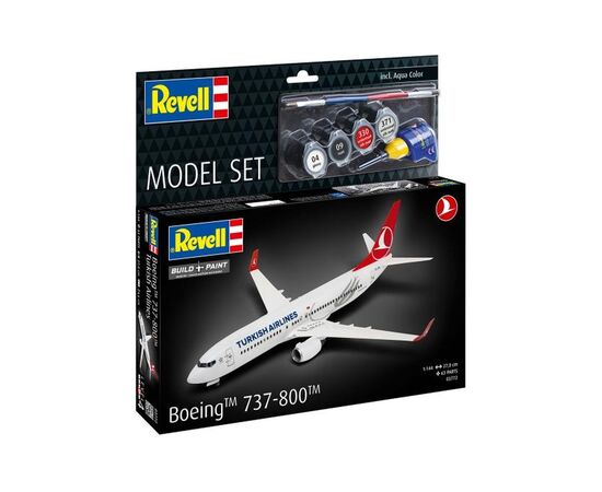 Сборная модель Revell набор Самолет Boeing 737-800 "Turkish Airlines", уровень 4, 1:144 (RVL-63772), изображение 7