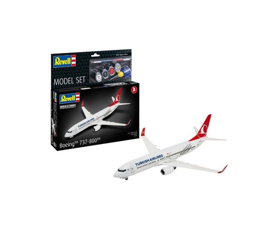Сборная модель Revell набор Самолет Boeing 737-800 "Turkish Airlines", уровень 4, 1:144 (RVL-63772)