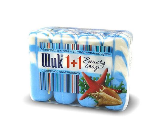 Твердое мыло Шик 1+1 Beauty Минералы моря 4x90 г (4820023362383)