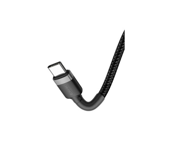Дата кабель USB-C to USB-C 2.0m USB 3.1 3A grey-black Baseus (CATKLF-HG1), изображение 2