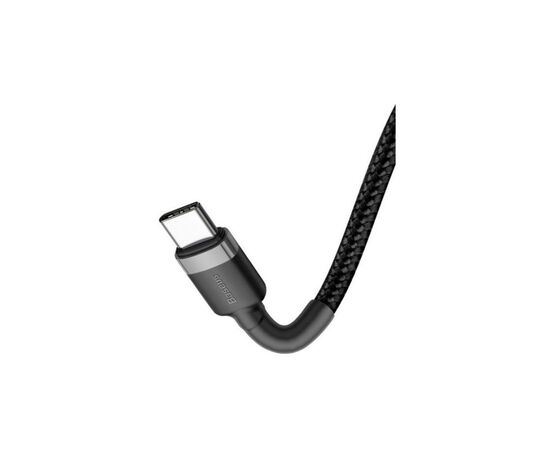 Дата кабель USB-C to USB-C 2.0m USB 3.1 3A grey-black Baseus (CATKLF-HG1), изображение 5