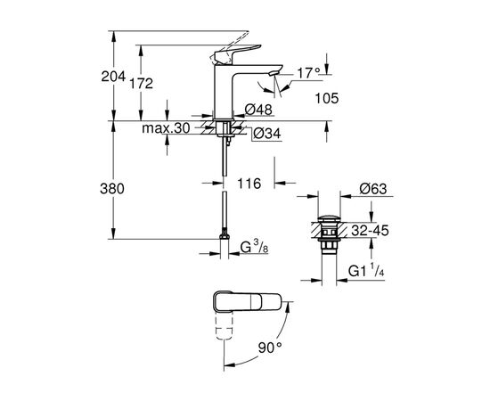Смеситель Grohe QuickFix 1018360000, изображение 5