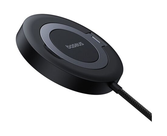 Зарядное устройство Baseus Simple Mini4 Magnetic Wireless Charging Stand Qi2 15W Cosmic Black (P10273300121-01), изображение 4
